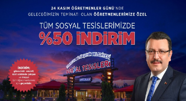 BÜYÜKŞEHİR’DEN ÖĞRETMENLERE ÖZEL İNDİRİM