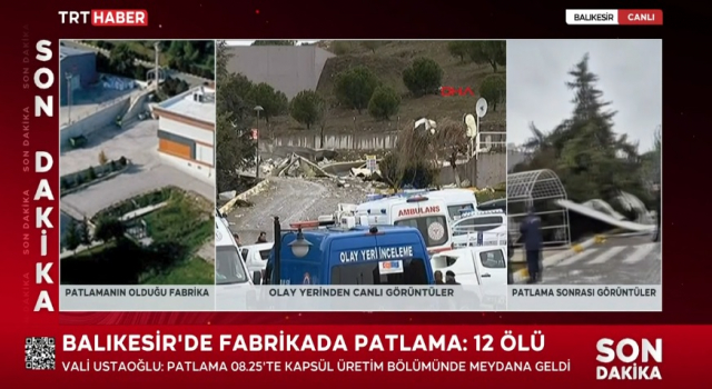 Balıkesir'de patlayıcı üreten fabrikada patlama: 12 ölü, 5 yaralı