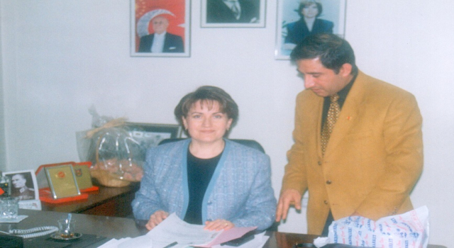 GÖKTAŞ, DÖNEMİN DYP GENEL BAŞKAN YARDIMCISI MERAL AKŞENER İLE