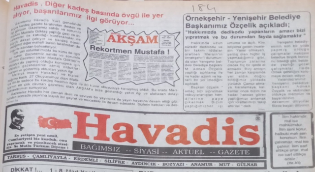 HAVADİS GAZETESİNİN BAŞARILARI KARDEŞ BASINDA MANŞETLERDE