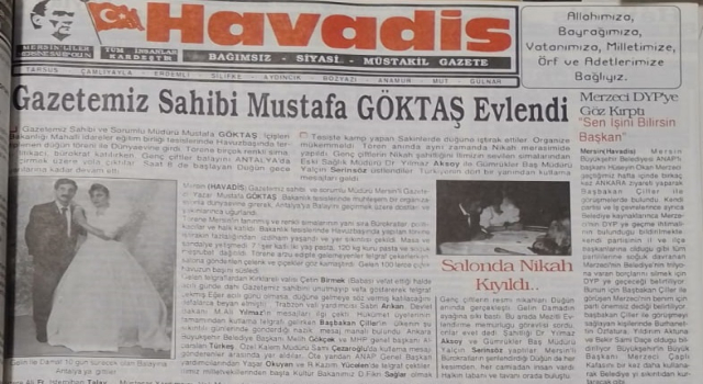 MUSTAFA GÖKTAŞ'IN DÜĞÜN HABERİ: SENE 1994
