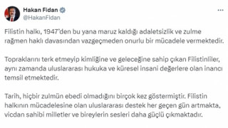 Hakan Fidan'dan anlamlı paylaşım: Filistin halkının yanındayız