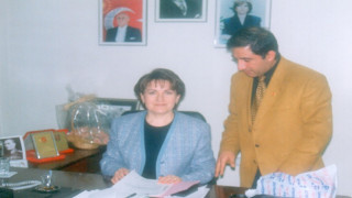 GÖKTAŞ, DÖNEMİN DYP GENEL BAŞKAN YARDIMCISI MERAL AKŞENER İLE